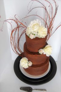 rustic ganache wedding cake