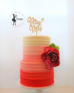 vegan wedding cake ombre