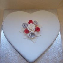 Heart 1 Tier Wedding Cake $299