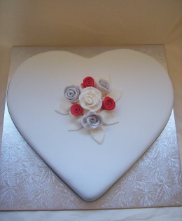 Heart 1 Tier Wedding Cake $299