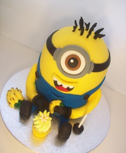 Smiling 3D Minion Cake $325