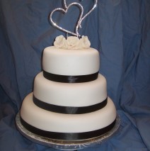 3 tier Bling Wedding Cake $699