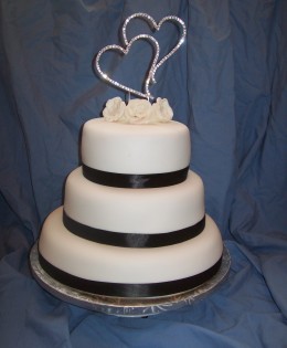 3 tier Bling Wedding Cake $699