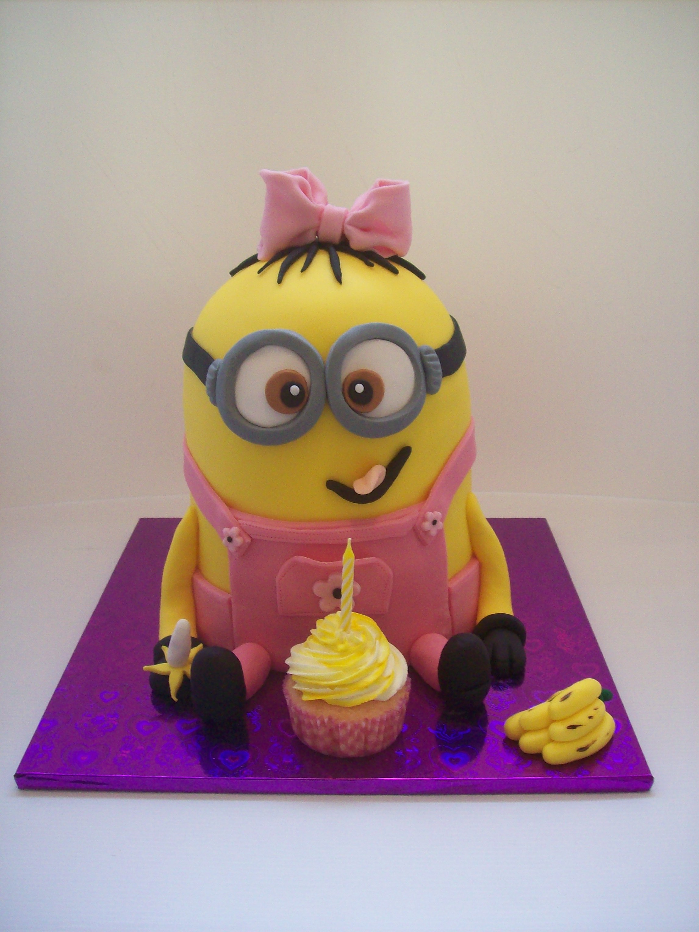 Girl Minion Cake $295 • Temptation Cakes | Temptation Cakes