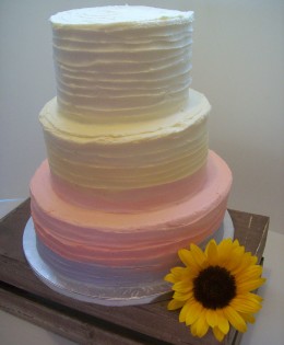 Pastels Ombre Wedding Cake $595