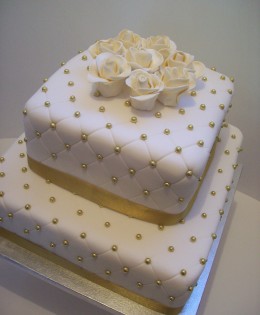 Gold Wedding Cake $599