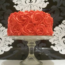 Red Rosette Cake $125