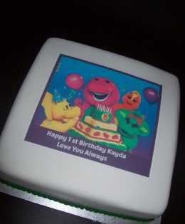 Edible Image Barney Cake 12 inch $249