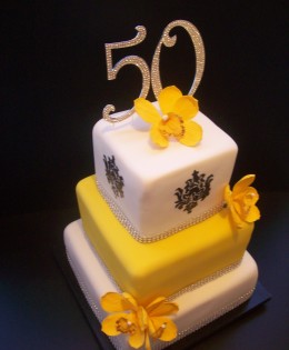 50th Wedding Anniversary Cake $725