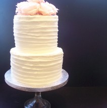 Petite Wedding Cake (Silk Roses) $349