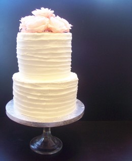 Petite Wedding Cake (Silk Roses) $349