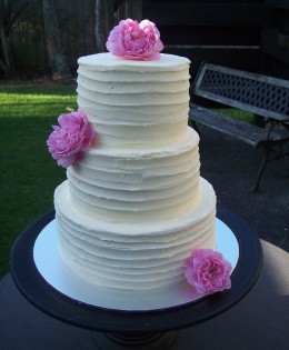 White Buttercream Wedding cake $550