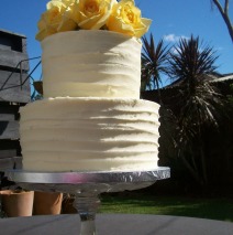 Petite Wedding Cake (Fresh Roses) $349