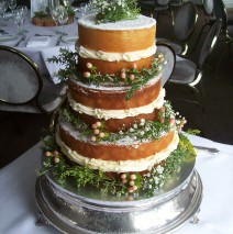 Naked Wedding Cake $449  (1 layer filling per tier)