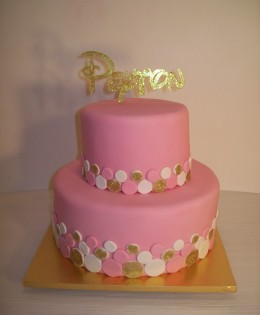 Gold and Pink Cake $399