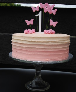 Ombre Butterflies Cake $195