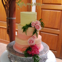 Pink Ombre Wedding Cake $595