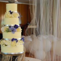 4 tier Wedding Cake $695 (silk flowers)