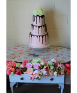 Pale Pink Drip Cake $695