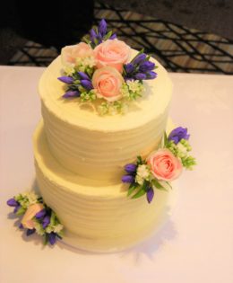 Fresh Flowers Wedding Cake $499