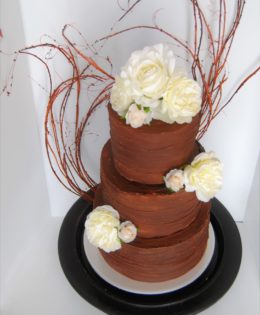 Rustic Ganache Wedding Cake $695