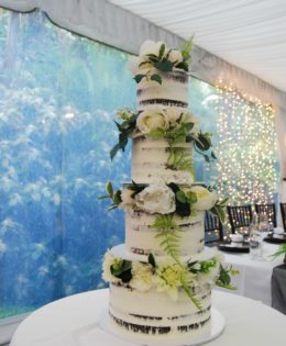 4 Tier Semi-Naked Wedding Cake $749