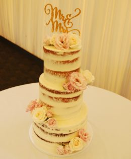 3 Tier Semi Naked Wedding Cake $599