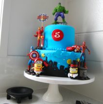 Super Hero and Minions cake $399