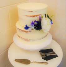 Semi Naked Wedding Cake $495 (80 serves)