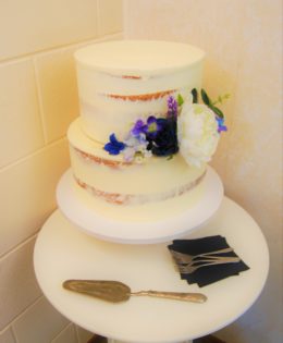 Semi Naked Wedding Cake $495 (80 serves)