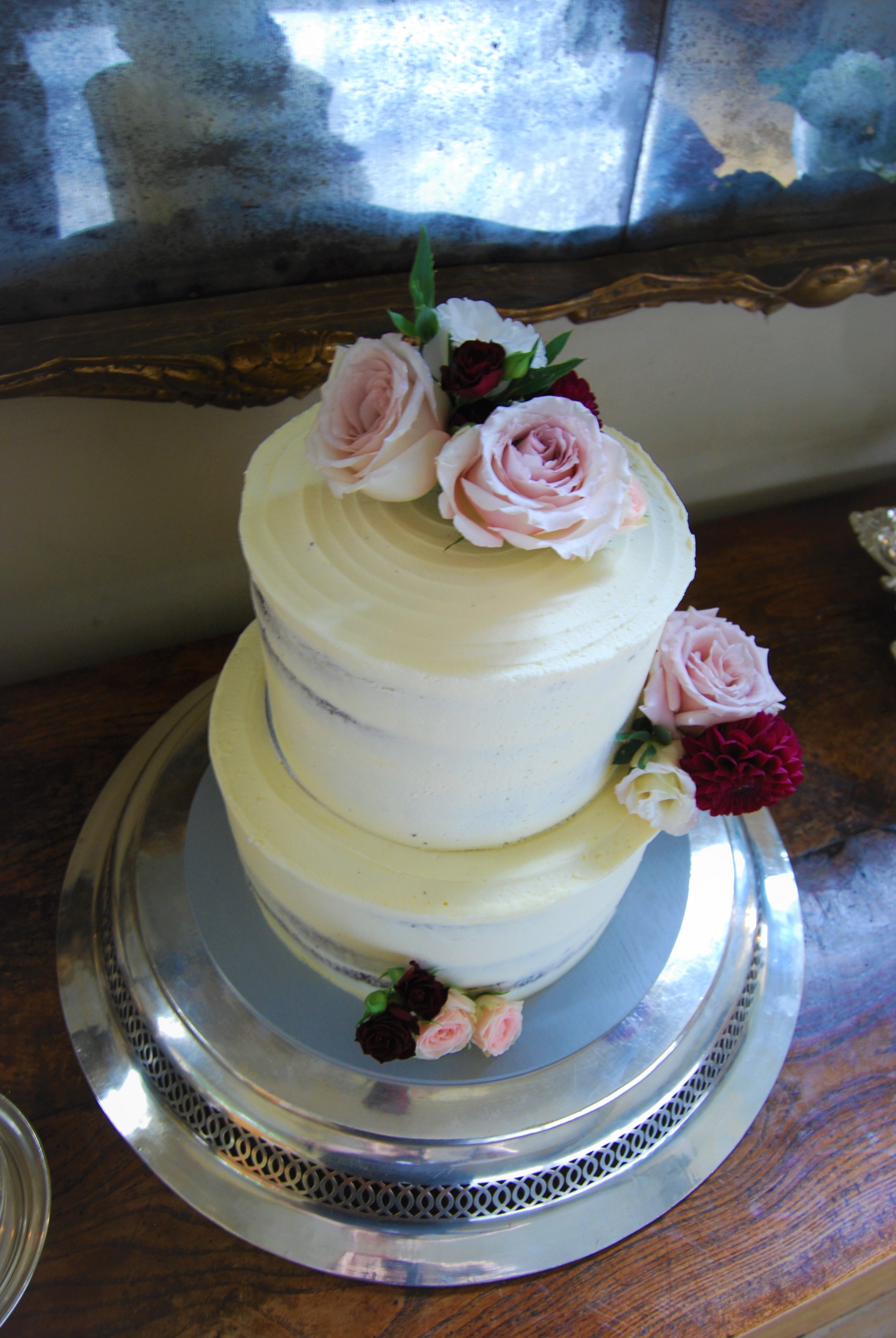 Semi Naked Wedding Cake $395 (80 serves) • Temptation Cakes