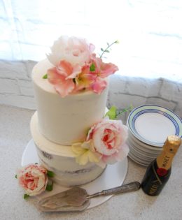 Semi Naked Wedding Cake $399 (50 serves)
