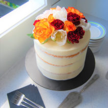 Semi Naked Cake with Fresh Florals $249
