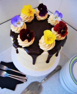 Viola 6 inch Drip cake $125