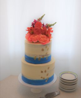 Ombre Gold Fleck Cake $450