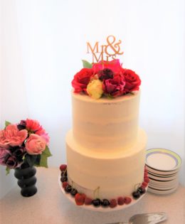 10 and 8 inch Semi Naked Wedding cake $499