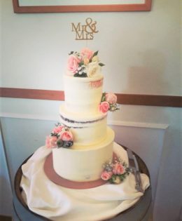 Semi Naked Wedding Cake $595