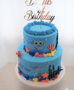 Baby Shark Cake (with word topper) $449