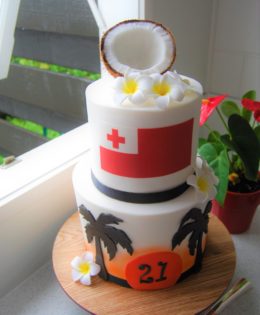 Palm Trees Tonga Cake $395