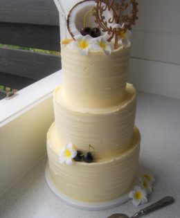 Island Theme Wedding Cake $595