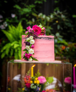 Pink Semi Naked Cake $249