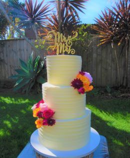 Textured Wedding Cake $595