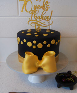 Black & Gold Birthday Cake $299 (8 inch)