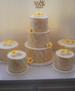 7 tier Island Theme Wedding Cake $1499