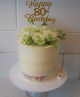 Semi-Naked Cake with topper $279